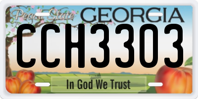 GA license plate CCH3303