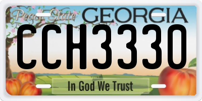 GA license plate CCH3330