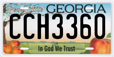 GA license plate CCH3360