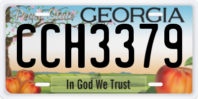 GA license plate CCH3379