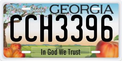 GA license plate CCH3396