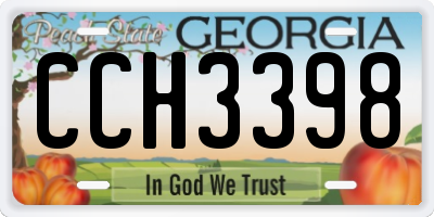 GA license plate CCH3398