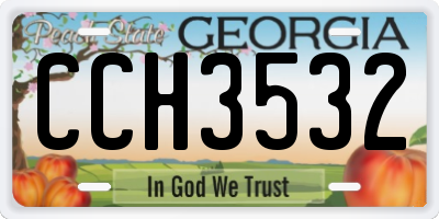 GA license plate CCH3532