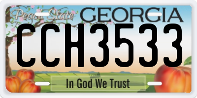 GA license plate CCH3533