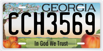 GA license plate CCH3569