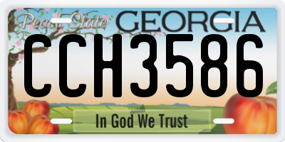 GA license plate CCH3586
