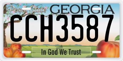 GA license plate CCH3587