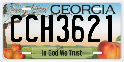 GA license plate CCH3621