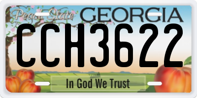 GA license plate CCH3622