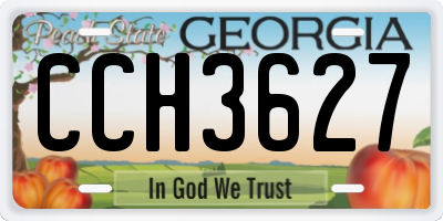 GA license plate CCH3627