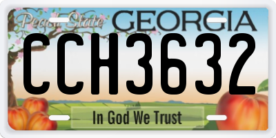 GA license plate CCH3632
