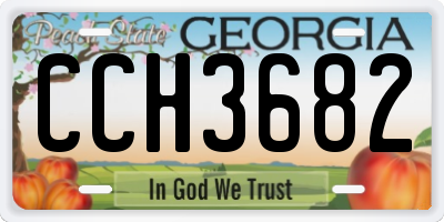 GA license plate CCH3682