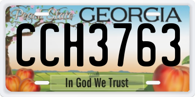 GA license plate CCH3763