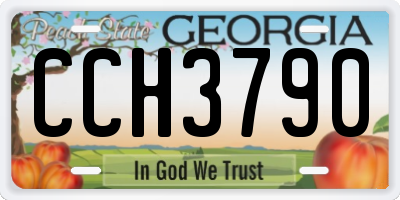 GA license plate CCH3790