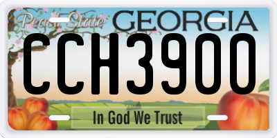GA license plate CCH3900