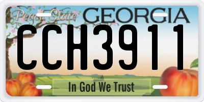 GA license plate CCH3911