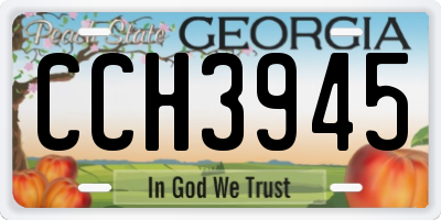 GA license plate CCH3945