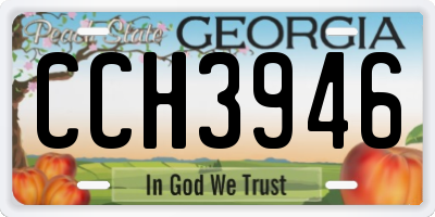 GA license plate CCH3946