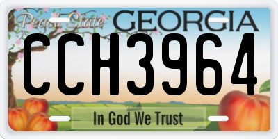 GA license plate CCH3964