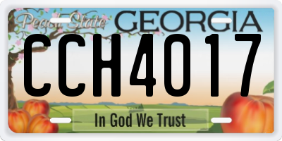 GA license plate CCH4017