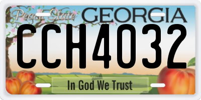 GA license plate CCH4032