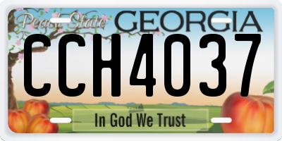 GA license plate CCH4037