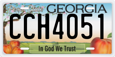 GA license plate CCH4051