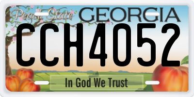 GA license plate CCH4052