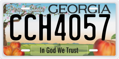 GA license plate CCH4057