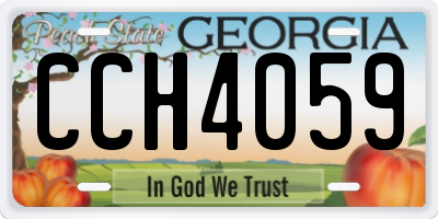 GA license plate CCH4059