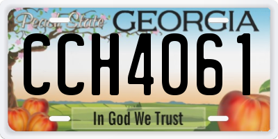 GA license plate CCH4061