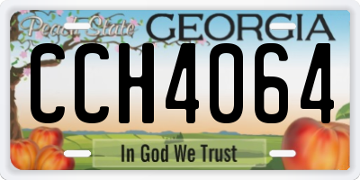 GA license plate CCH4064
