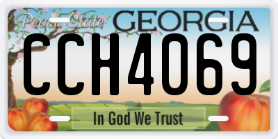 GA license plate CCH4069