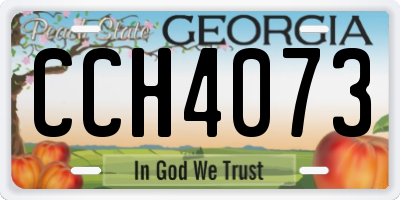 GA license plate CCH4073