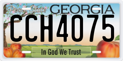 GA license plate CCH4075