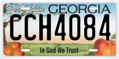 GA license plate CCH4084