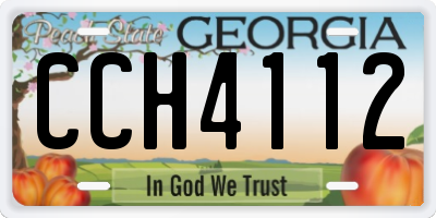 GA license plate CCH4112