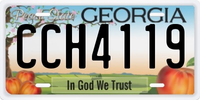 GA license plate CCH4119