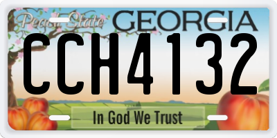 GA license plate CCH4132