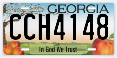 GA license plate CCH4148