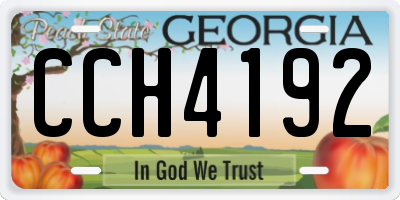 GA license plate CCH4192