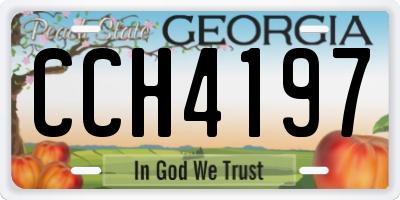 GA license plate CCH4197