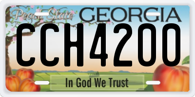GA license plate CCH4200