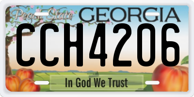 GA license plate CCH4206