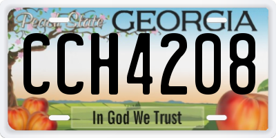 GA license plate CCH4208