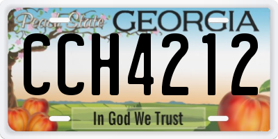 GA license plate CCH4212