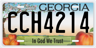 GA license plate CCH4214