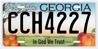 GA license plate CCH4227