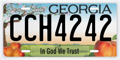 GA license plate CCH4242