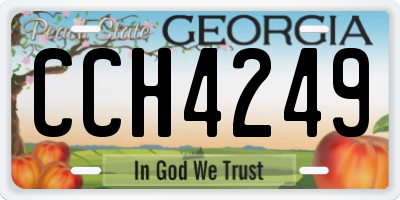 GA license plate CCH4249
